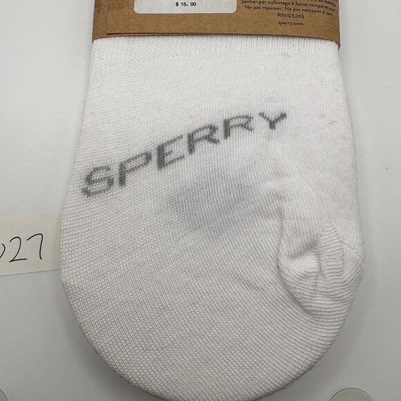 Sperry low show shoe liner socks - white - NWT/NIP - Fits shoe sizes 5-10 - Picture 4 of 5
